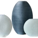 Керамические вазы с имитацией текстиля